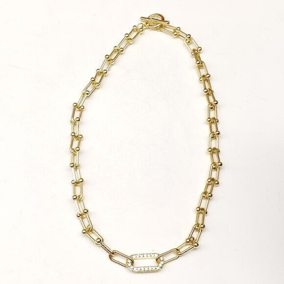 Gold Plated Horse Shoe Necklace Chain - Picture 4 of 6